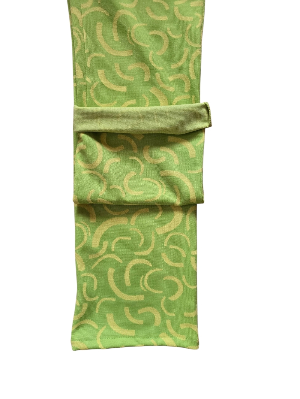 Like New 💚💛 Zara Women's Lime Green/Yellow Hi-Rise Jacquard Knit Cropped Pants - Picture 6 of 16